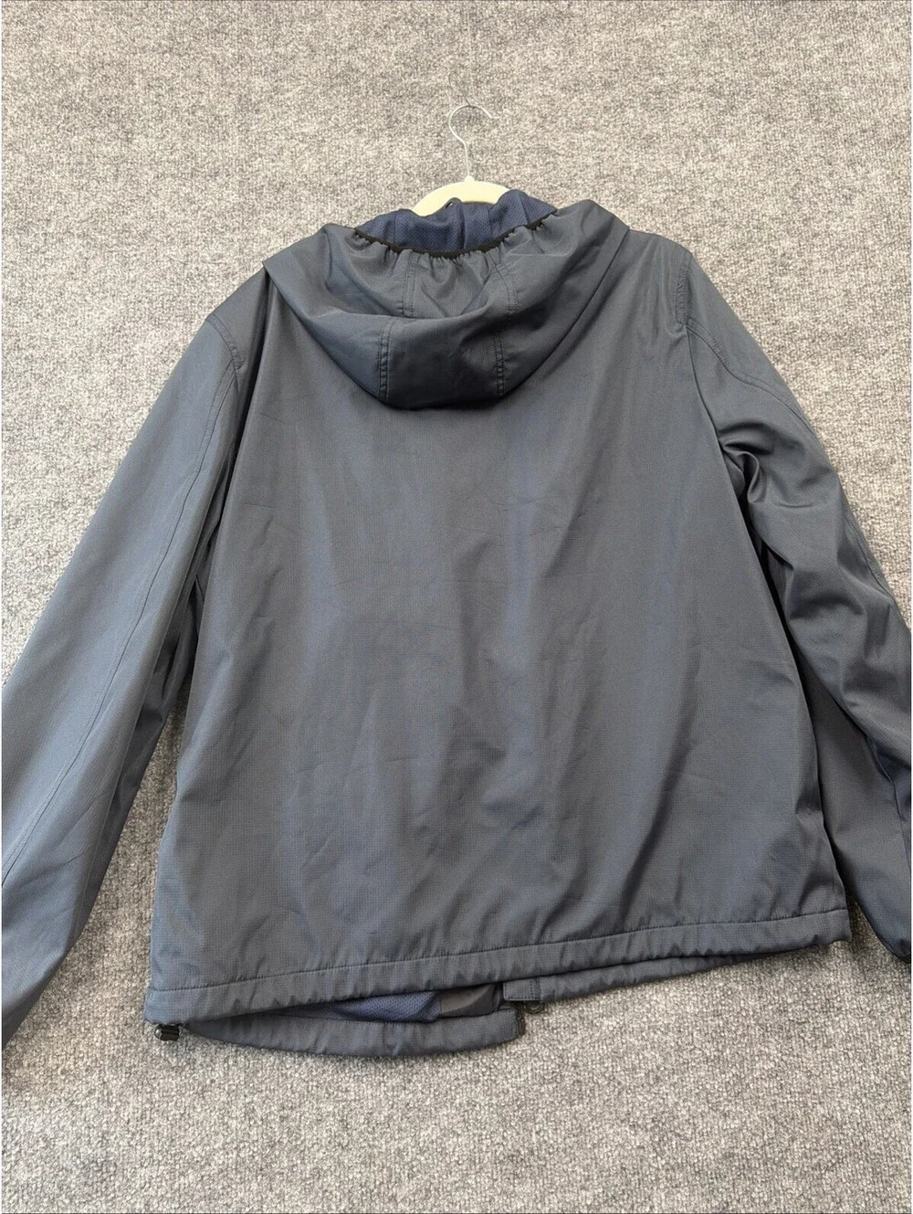 Vintage 90's G Mens Leve by Levis Strauss Navy Blue Windbreaker With Hood Medium